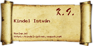 Kindel István névjegykártya